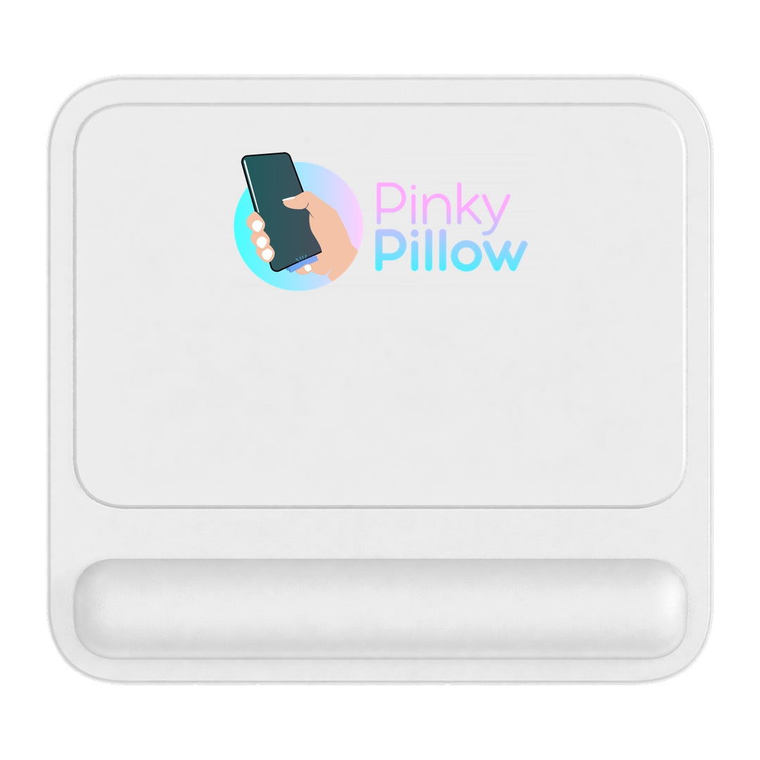 White PinkyPillow phone pinky rest on a white background