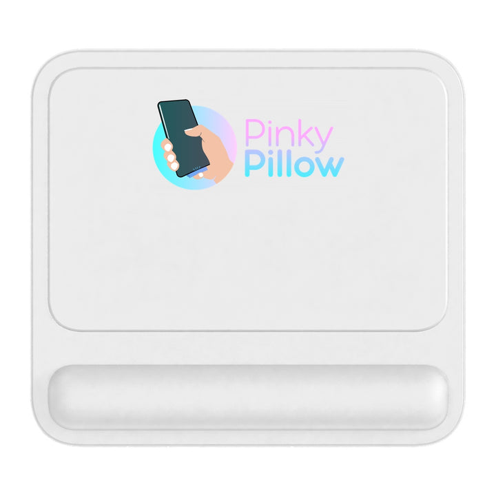 White PinkyPillow phone pinky rest on a white background
