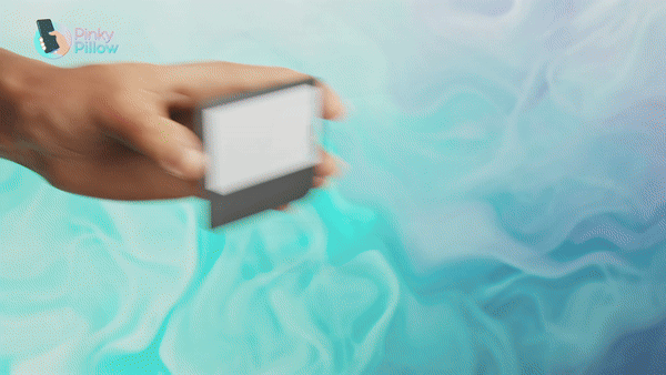 Close-up of the PinkyPillow soft gel phone finger cushion