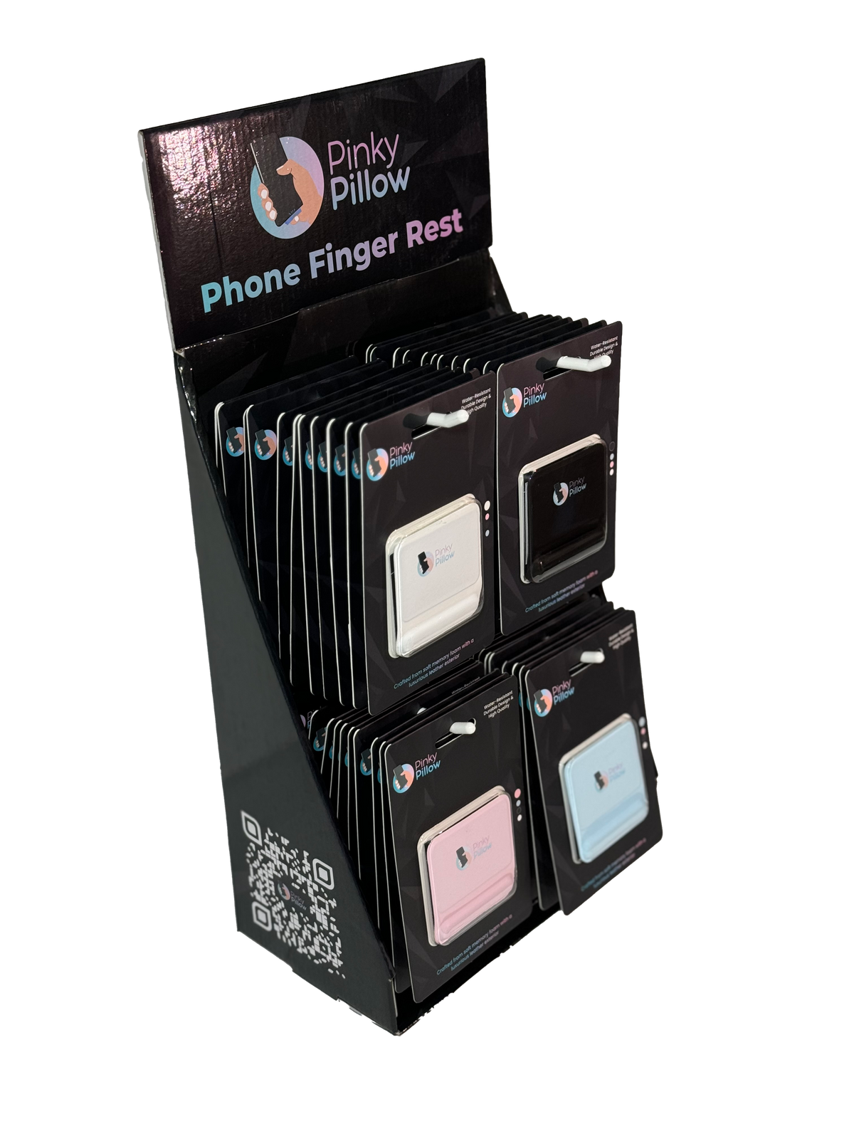 PinkyPillow Retail Display Box - 60 Assorted Phone Cushions